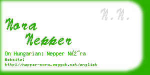 nora nepper business card